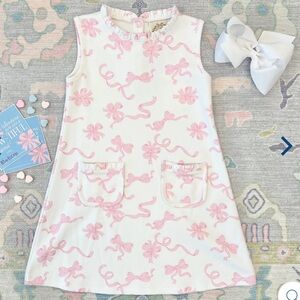 The Beaufort Bonnet Company Print: Never Too Many Bows Dress 2T